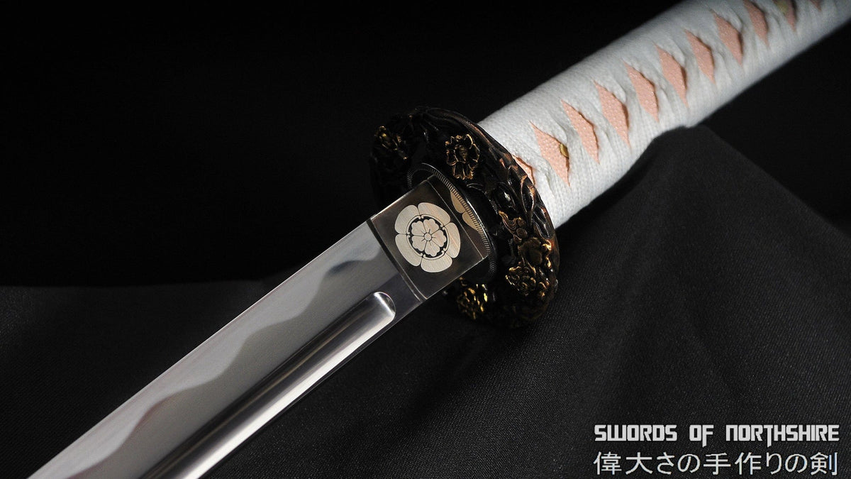 Sakura Hand Forged 9260 Spring Steel Japanese Samurai Sword Battle ...