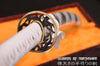 Hand Forged Folded Damascus Steel Blade White Haze Samurai Katana Sword