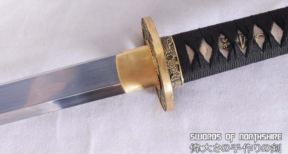 Hand Forged Tang Dao 1060 High Carbon Steel Straight Blade Ninja Sword